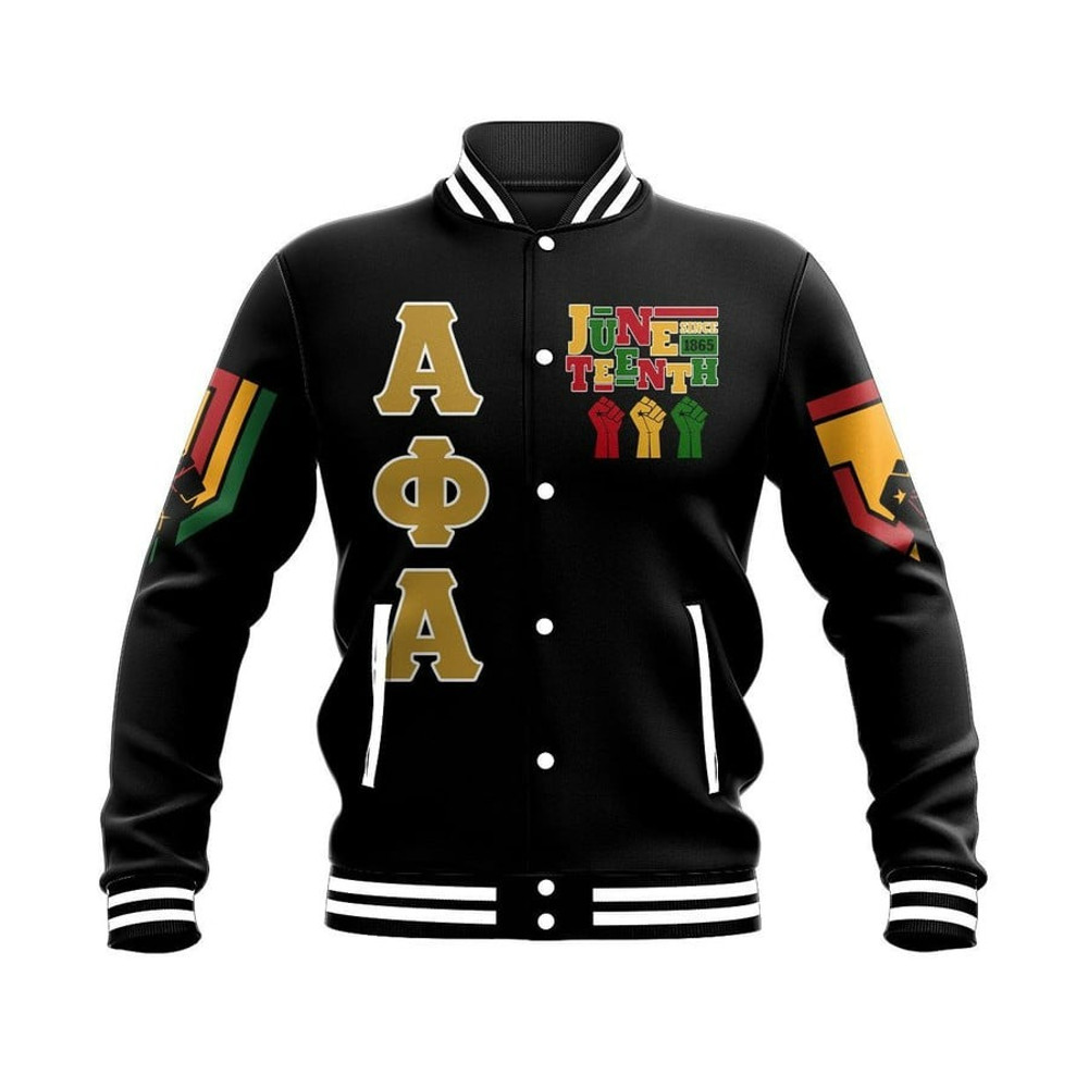 Alpha Phi Alpha Juneteenth Freedom Baseball Jacket, African Baseball Jacket For Men Women