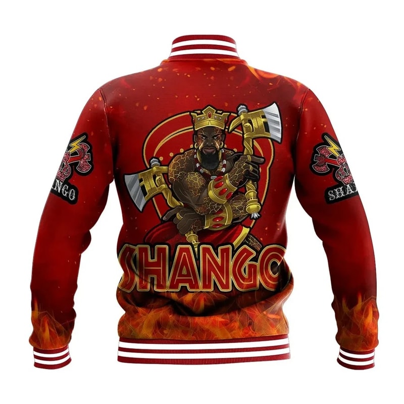 Fire Orisha Shango Baseball Jacket, African Baseball Jacket For Men Women