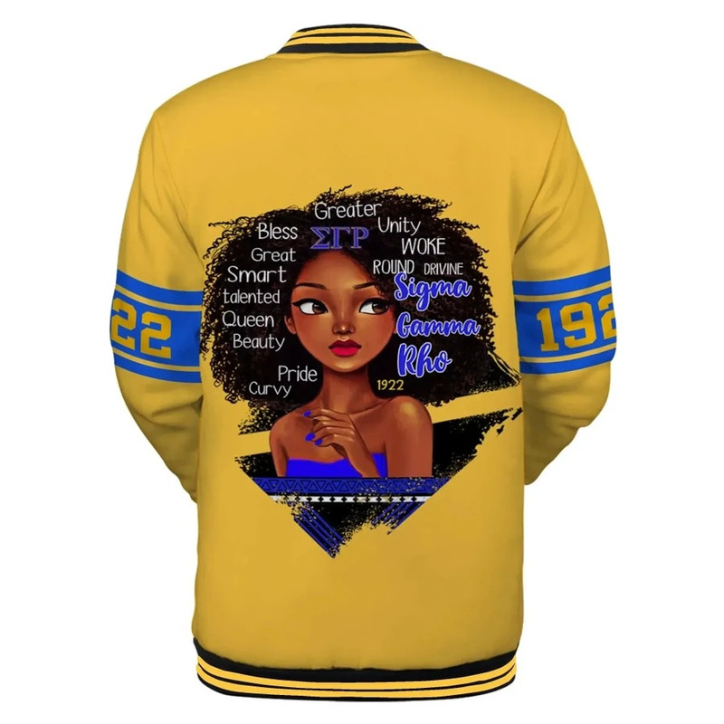 Lux Sigma Gamma Rho Is Everything Baseball Jacket, African Baseball Jacket For Men Women