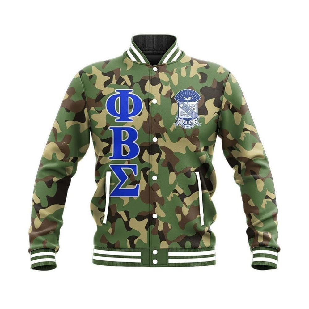 Military Phi Beta Sigma Baseball Jacket, African Baseball Jacket For Men Women