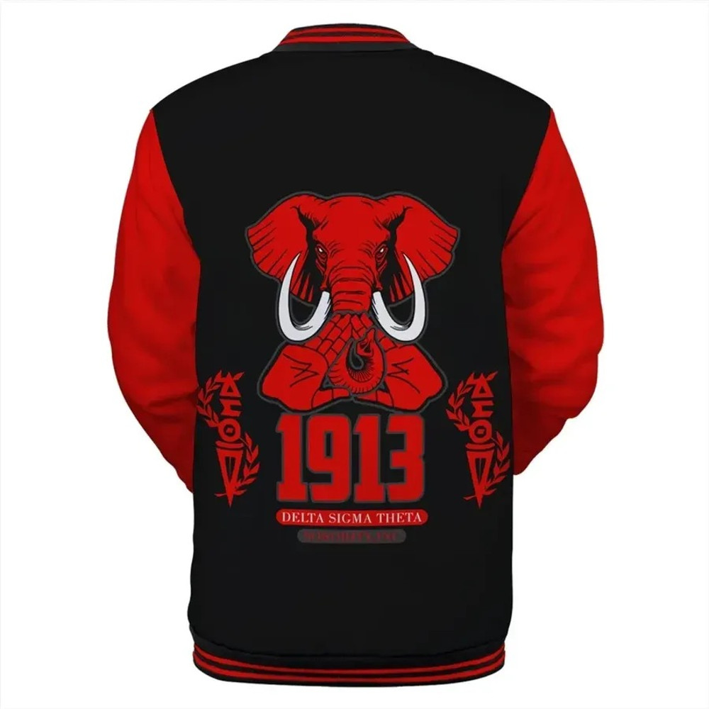 Delta Sigma Theta Hand Sign Elephant Baseball Jacket, African Baseball Jacket For Men Women