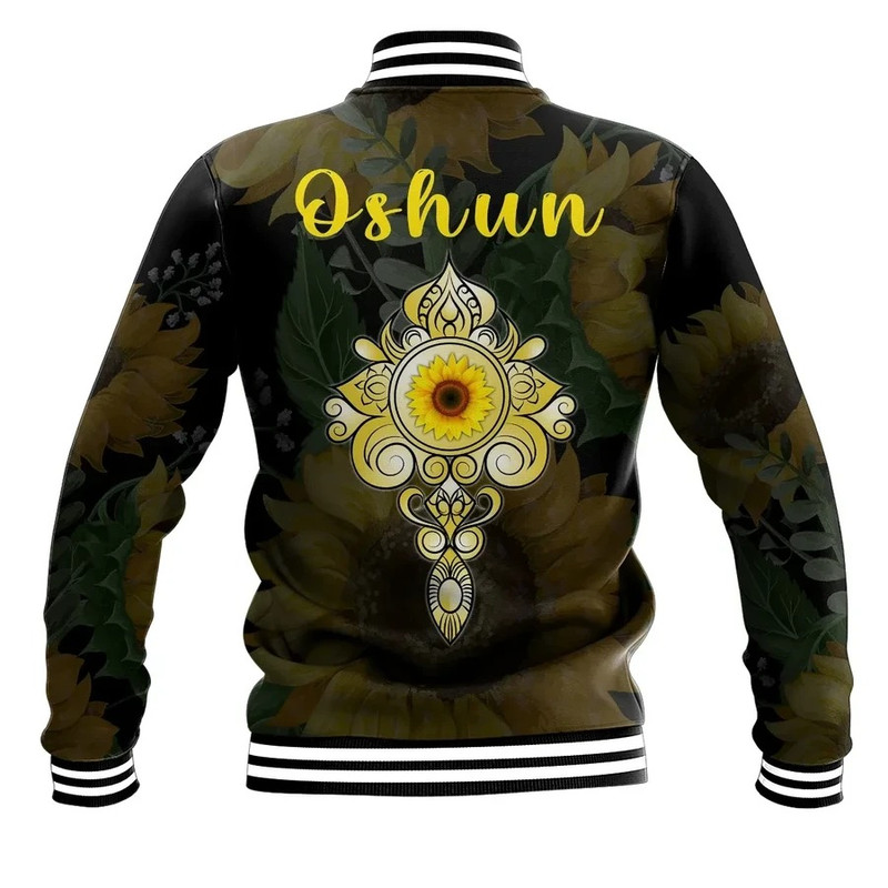 Orisha Oshun Baseball Jacket - Sunflower, African Baseball Jacket For Men Women
