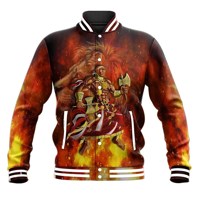 Shango Lion Baseball Jacket - Hannah Style, African Baseball Jacket For Men Women