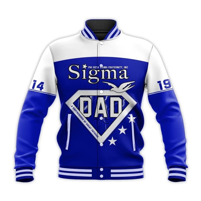 Personalised Phi Beta Sigma Happy Father'S Day Baseball Jacket, African Baseball Jacket For Men Women