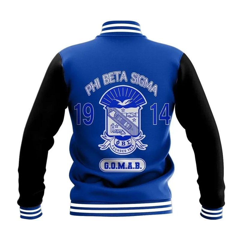 Gomab Phi Beta Sigma Frat Inc Baseball Jacket, African Baseball Jacket For Men Women