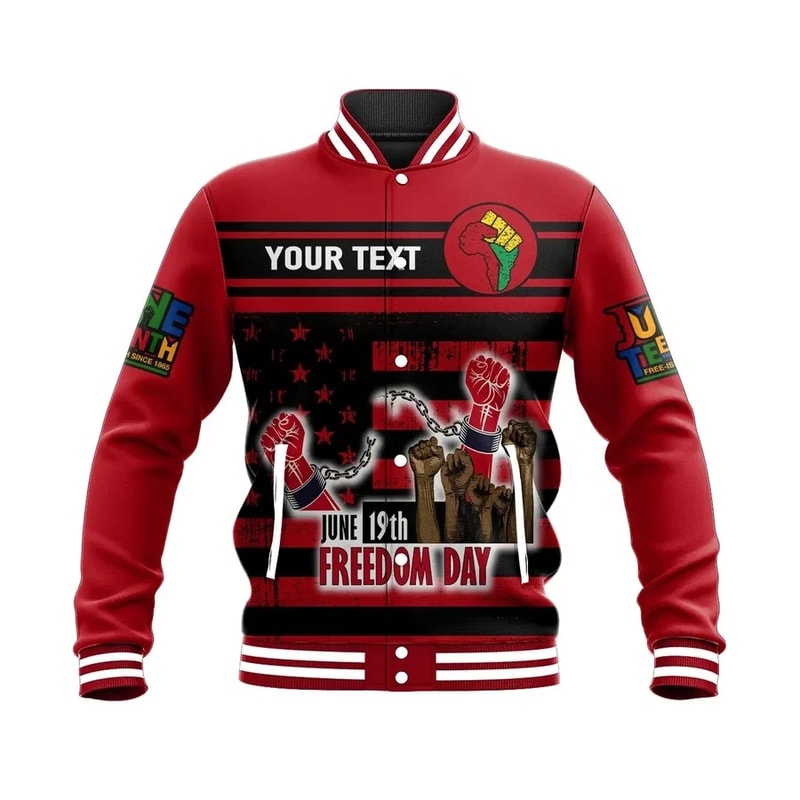 Personalised Juneteenth Since 1865 Baseball Jacket, African Baseball Jacket For Men Women