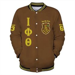 iota phi theta triangle baseball jacket, african baseball jacket for men women