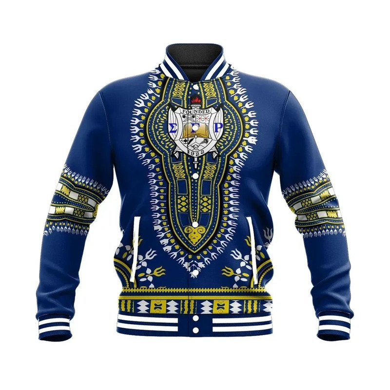 Sigma Gamma Rho Dashiki Baseball Jacket, African Baseball Jacket For Men Women