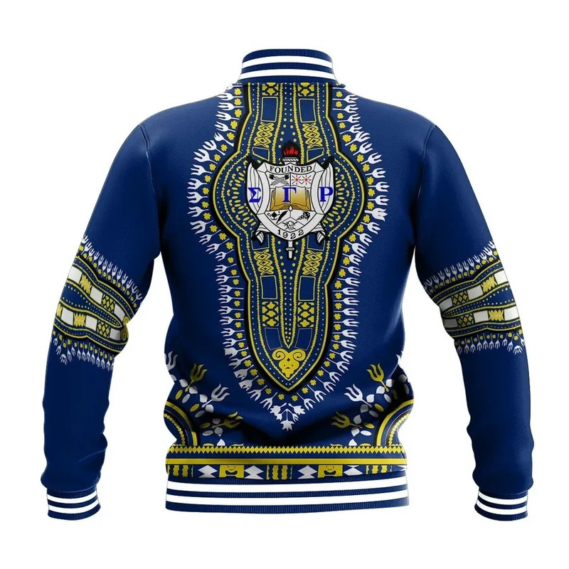 Sigma Gamma Rho Dashiki Baseball Jacket, African Baseball Jacket For Men Women
