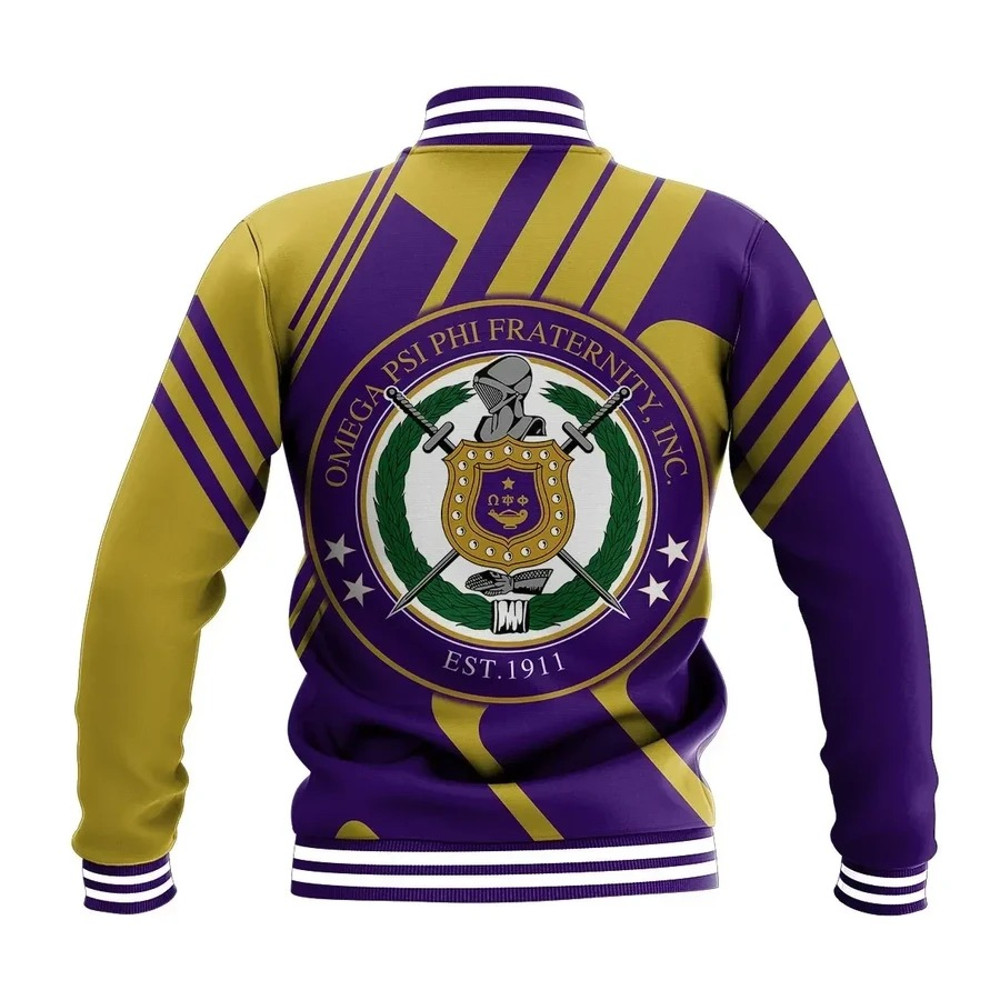 Omega Psi Phi Rockie Style Baseball Jacket, African Baseball Jacket For Men Women