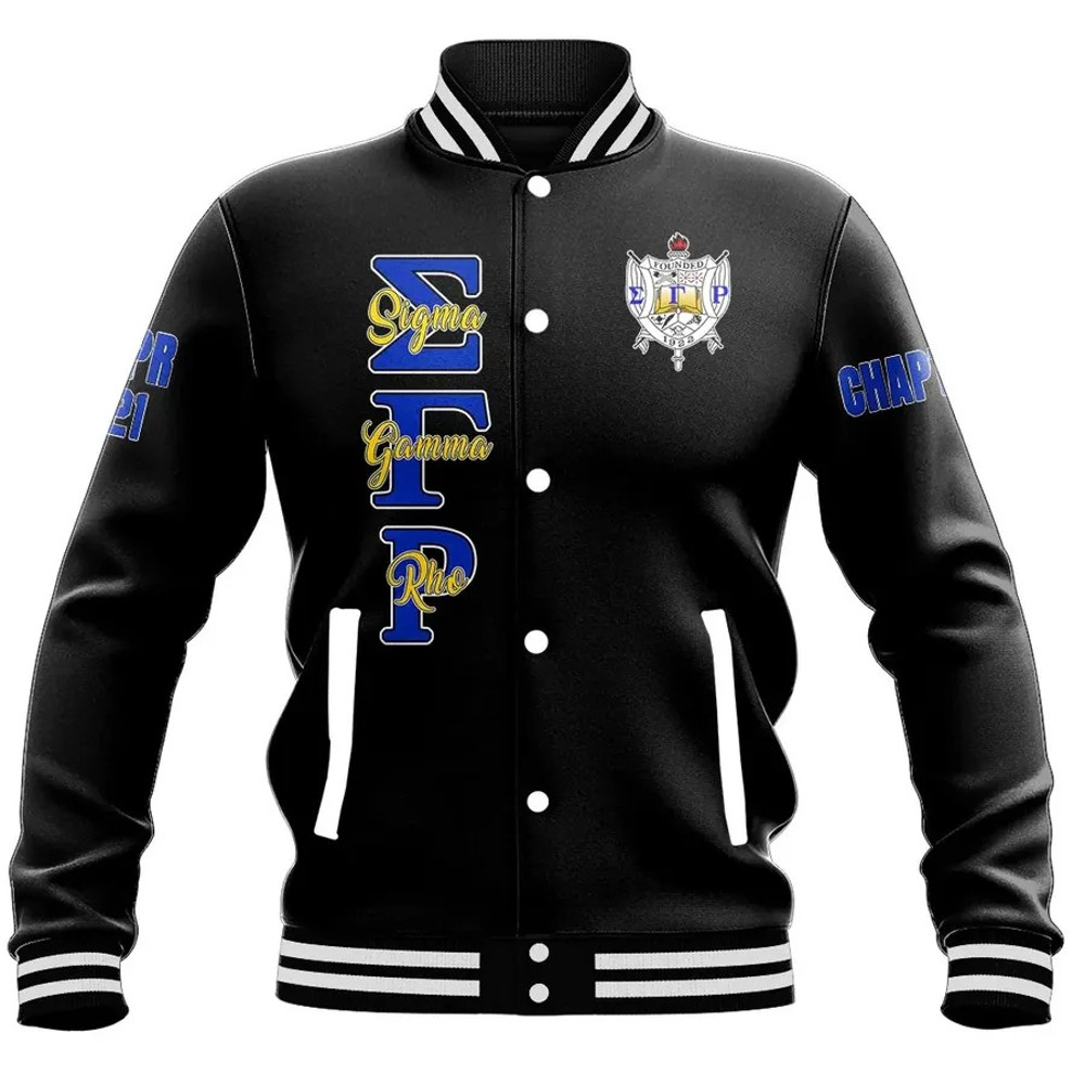 Custom Sigma Gamma Rho Baseball Jackets, African Baseball Jacket For Men Women