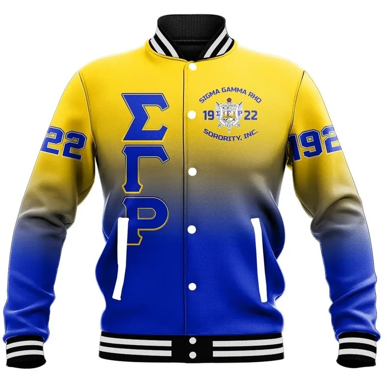 Sigma Gamma Rho Gradient Baseball Jackets, African Baseball Jacket For Men Women