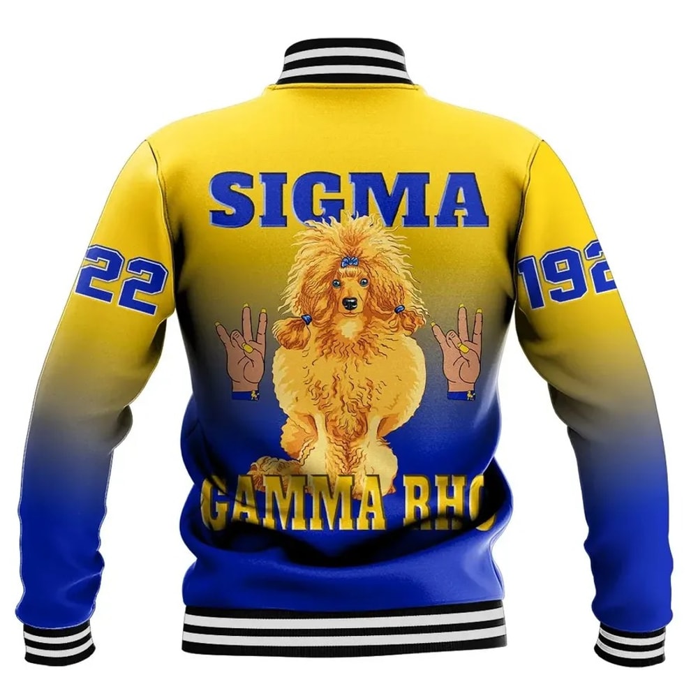 Sigma Gamma Rho Gradient Baseball Jackets, African Baseball Jacket For Men Women