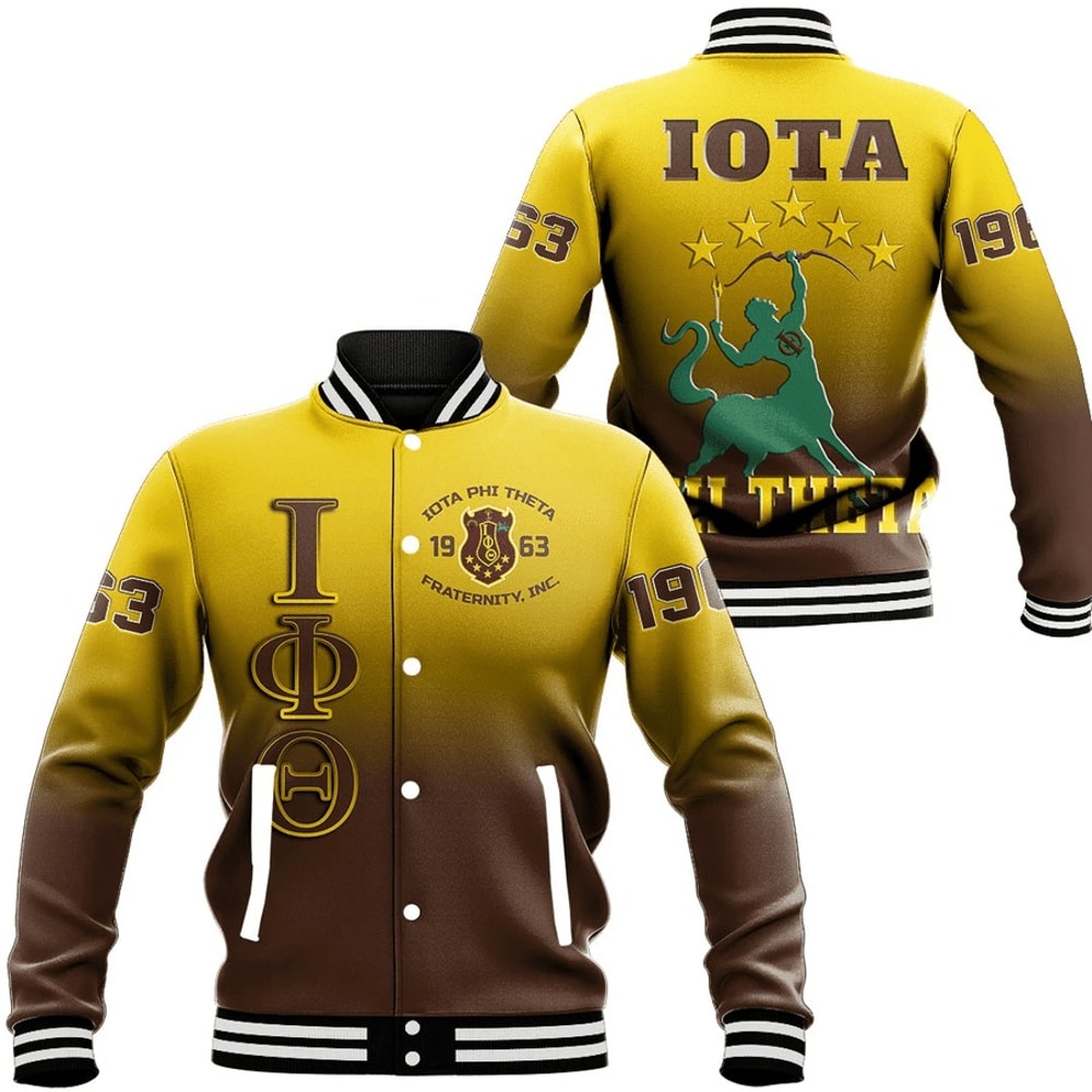 Iota Phi Theta Gradient Baseball Jackets, African Baseball Jacket For Men Women