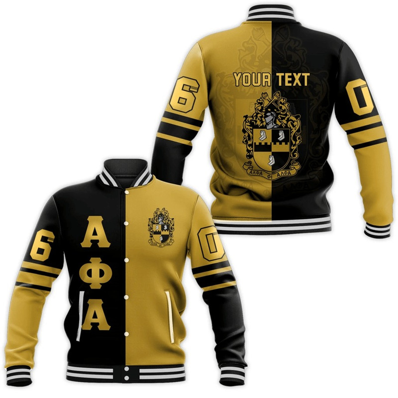 Custom Alpha Phi Alpha Half Style Baseball Jackets, African Baseball Jacket For Men Women