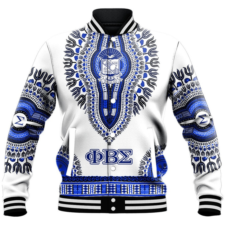 Phi Beta Sigma Dashiki Baseball Jackets, African Baseball Jacket For Men Women