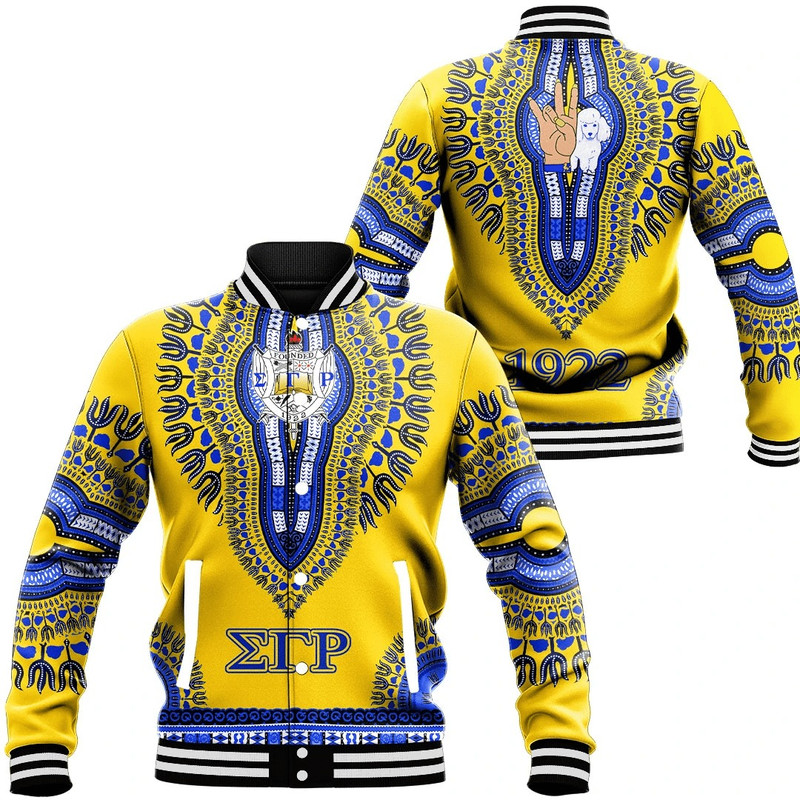 Sigma Gamma Rho Dashiki Baseball Jackets, African Baseball Jacket For Men Women