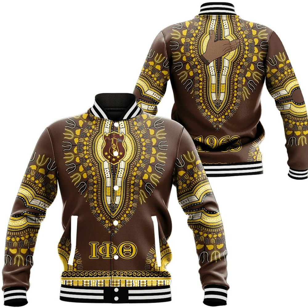 Iota Phi Theta Dashiki Baseball Jackets, African Baseball Jacket For Men Women