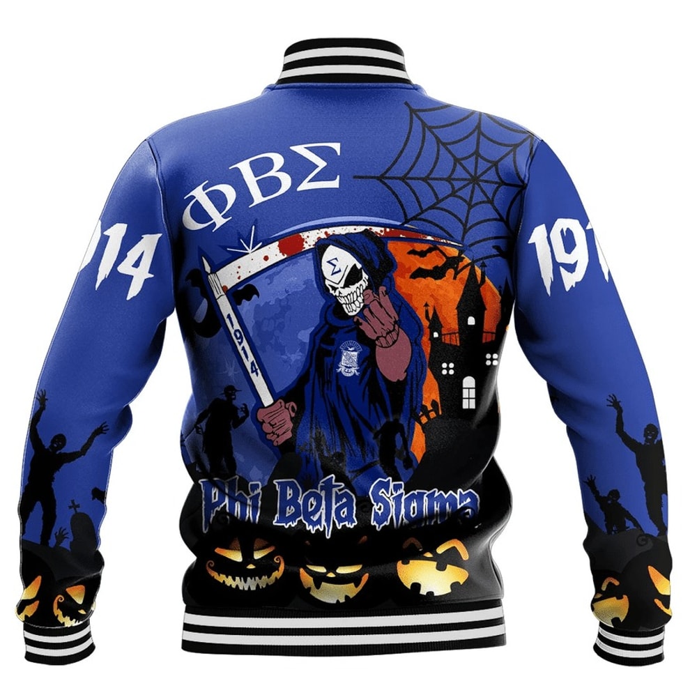 Phi Beta Sigma Halloween Baseball Jackets, African Baseball Jacket For Men Women