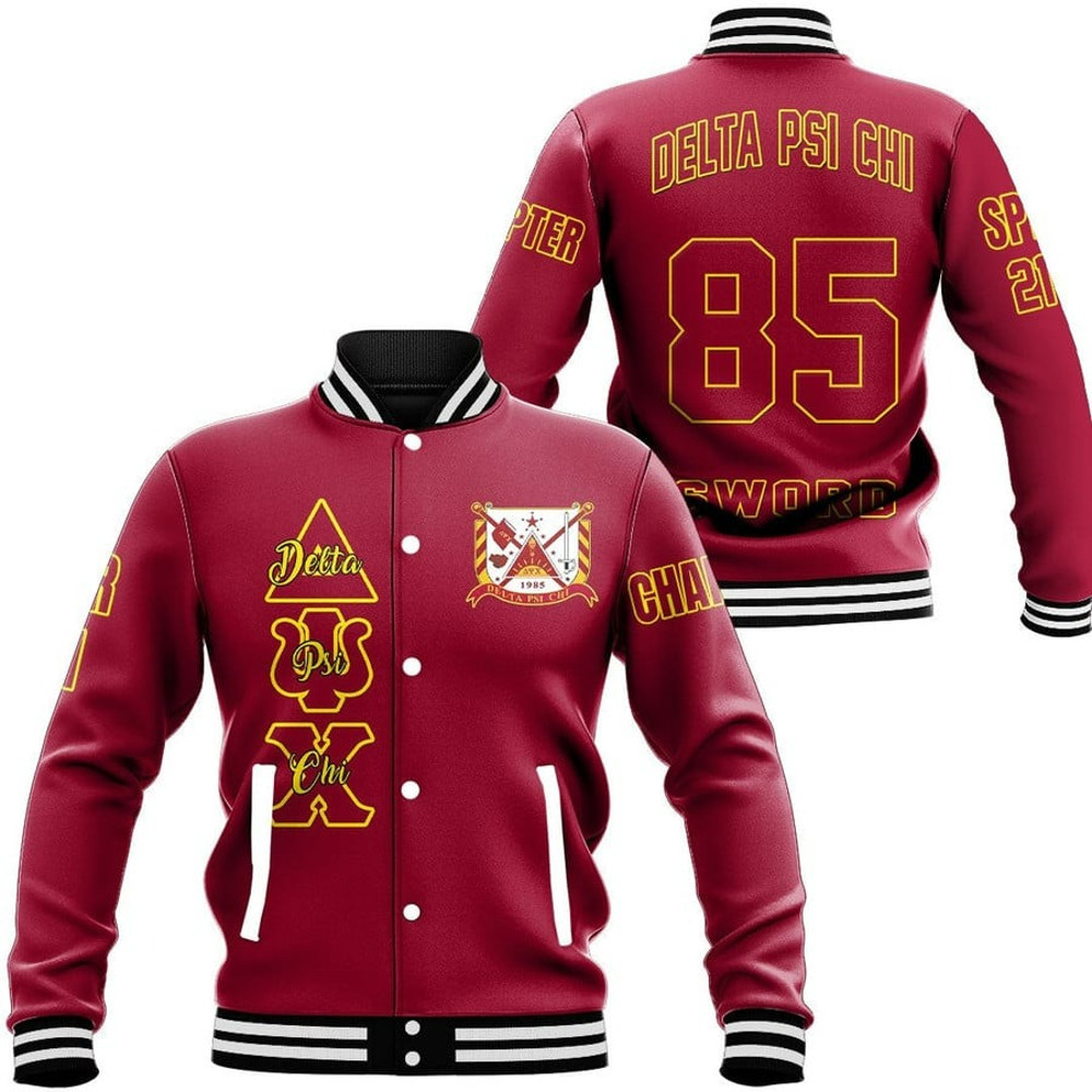 Custom Delta Psi Chi Baseball Jackets, African Baseball Jacket For Men Women