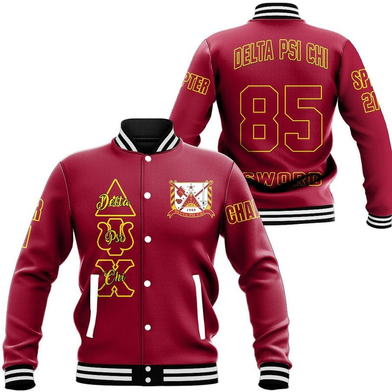 Custom Delta Psi Chi Baseball Jackets, African Baseball Jacket For Men Women