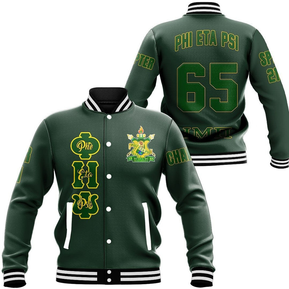 Custom Phi Eta Psi Baseball Jackets, African Baseball Jacket For Men Women
