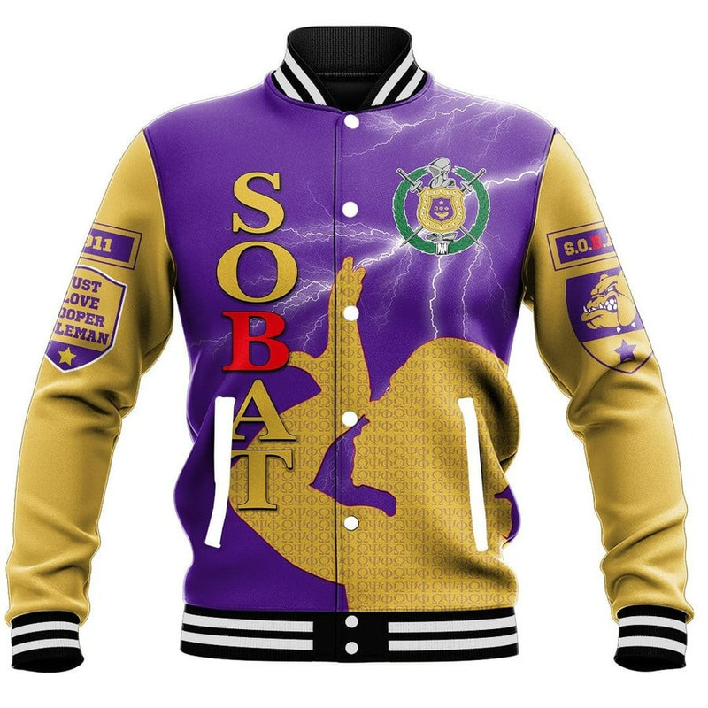Omega Psi Phi S.O.B.A.T Baseball Jackets, African Baseball Jacket For Men Women