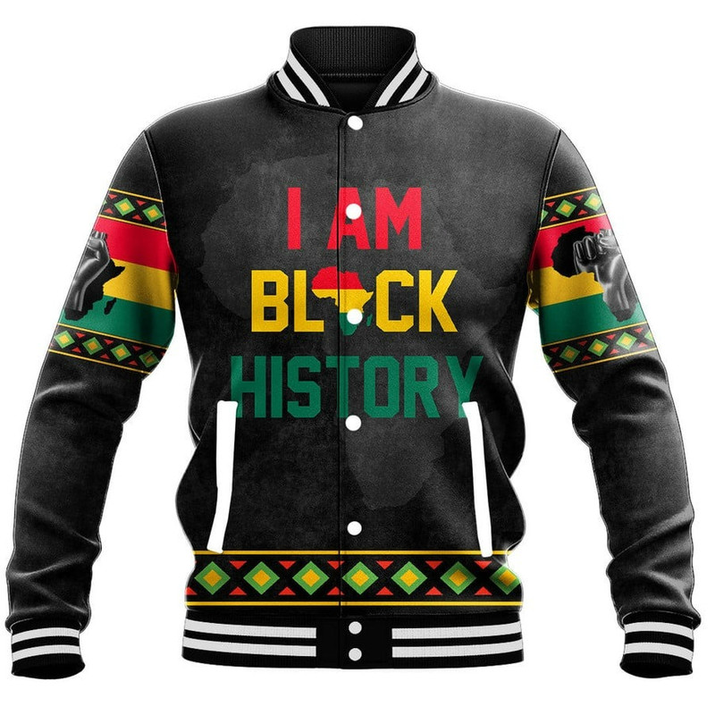 Black History Baseball Jackets, African Baseball Jacket For Men Women