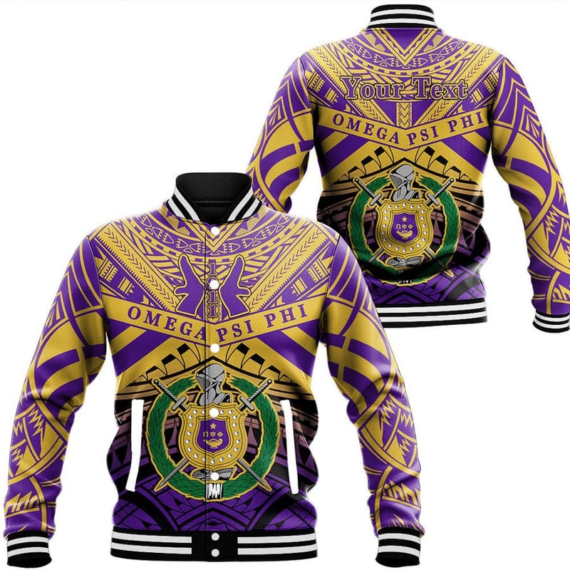 Omega Psi Phi Tattoo Style Baseball Jackets, African Baseball Jacket For Men Women