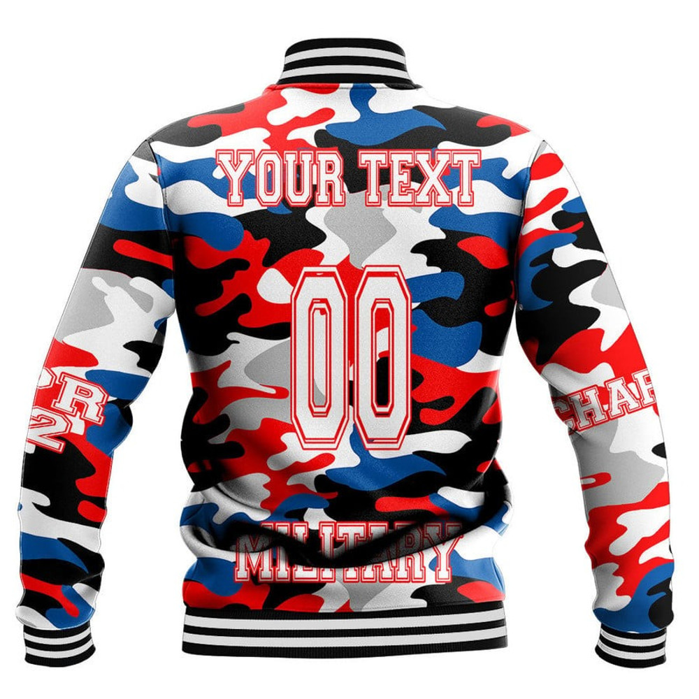 Custom Alpha Omega Phi Camo Baseball Jackets, African Baseball Jacket For Men Women