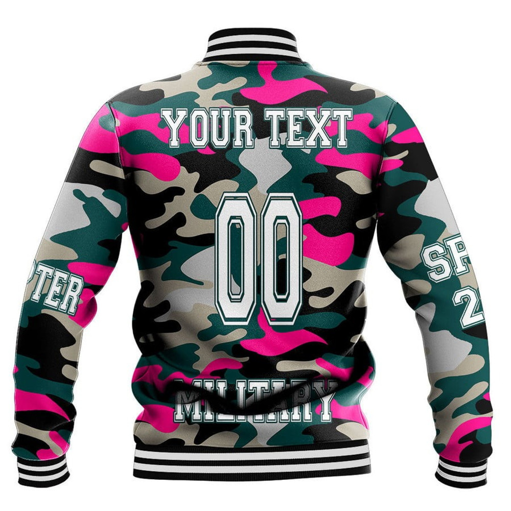 Custom Sigma Chi Epsilon Camo Baseball Jackets, African Baseball Jacket For Men Women