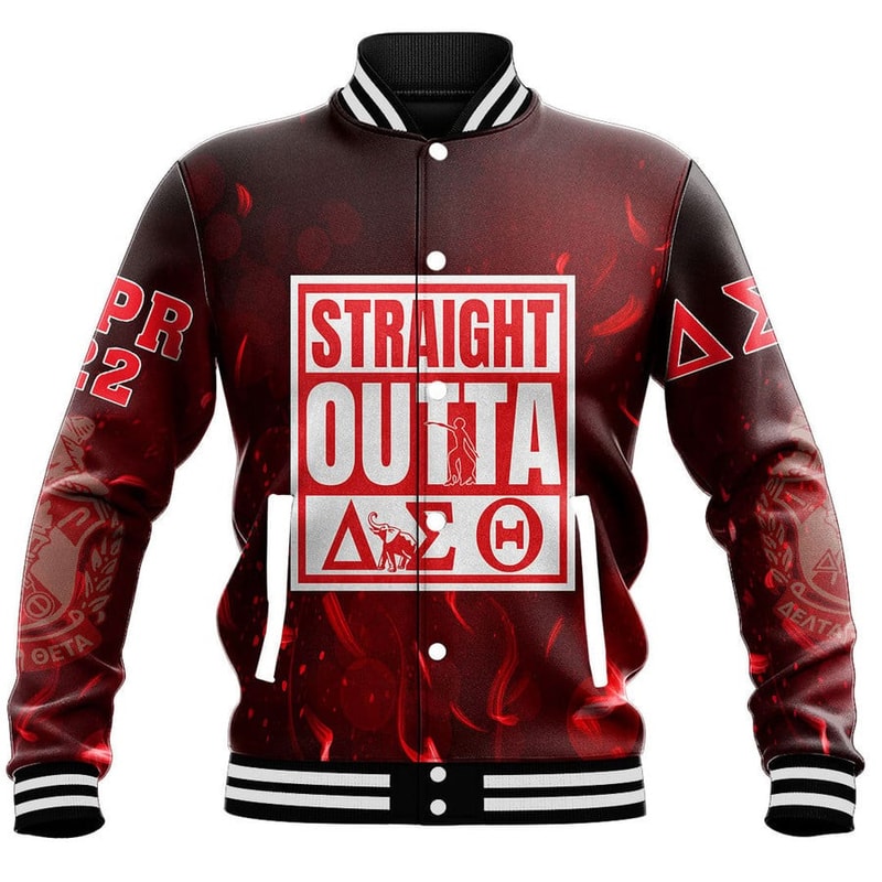 Custom Straight Outta Delta Sigma Theta Baseball Jackets, African Baseball Jacket For Men Women