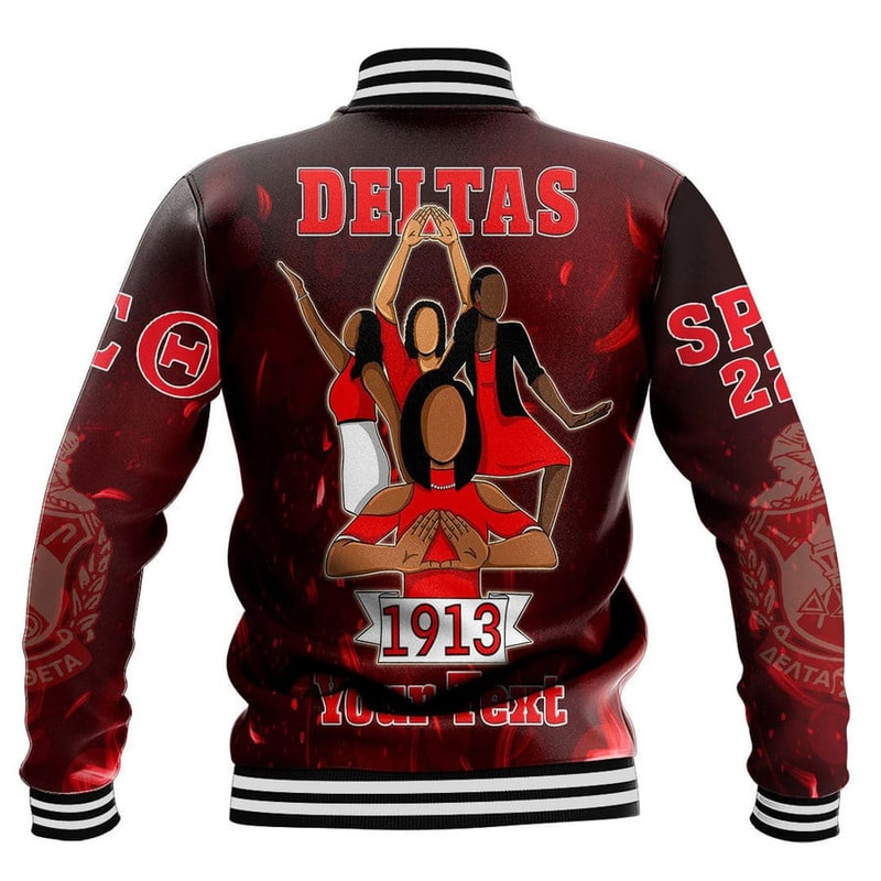 Custom Straight Outta Delta Sigma Theta Baseball Jackets, African Baseball Jacket For Men Women