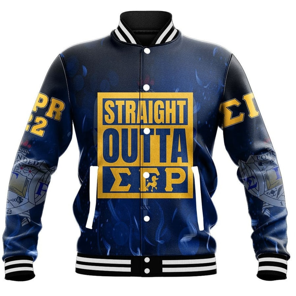 Custom Straight Outta Sigma Gamma Rho Baseball Jackets, African Baseball Jacket For Men Women