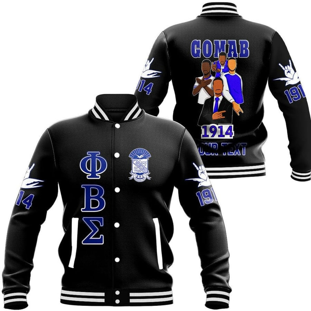 Custom Phi Beta Sigma Fraternity Baseball Jackets, African Baseball Jacket For Men Women