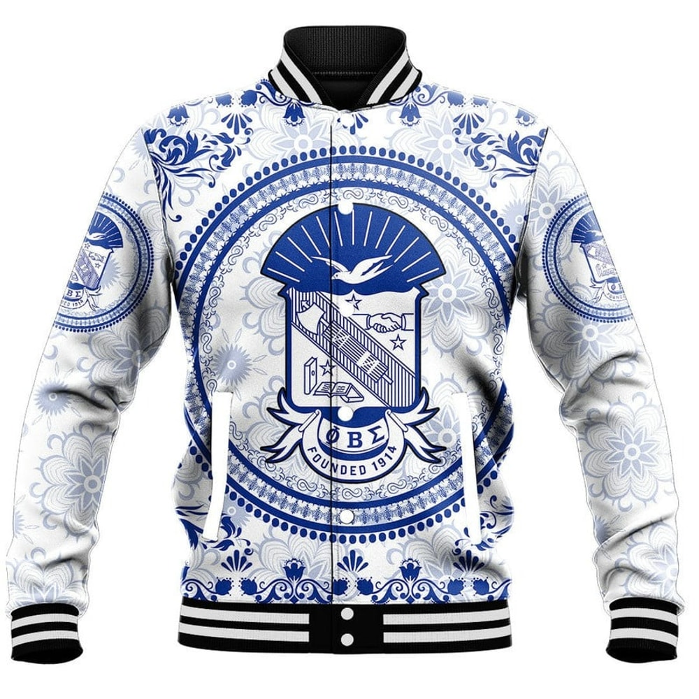 Phi Beta Sigma Floral Pattern Baseball Jackets, African Baseball Jacket For Men Women