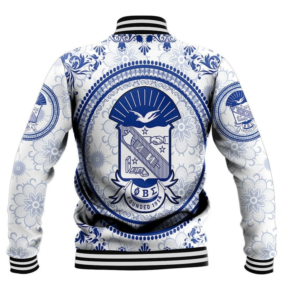Phi Beta Sigma Floral Pattern Baseball Jackets, African Baseball Jacket For Men Women