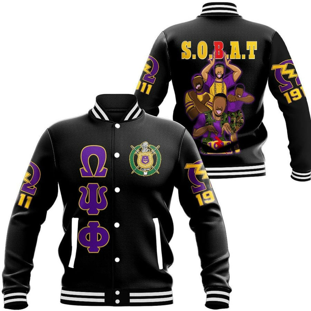 Omega Psi Phi Fraternity Baseball Jackets, African Baseball Jacket For Men Women