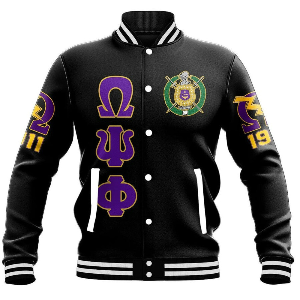 Omega Psi Phi Fraternity Baseball Jackets, African Baseball Jacket For Men Women
