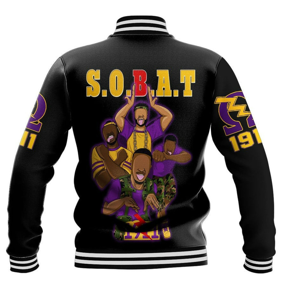 Omega Psi Phi Fraternity Baseball Jackets, African Baseball Jacket For Men Women