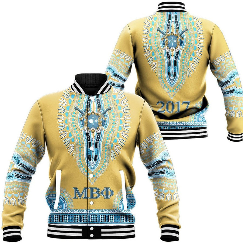 Mu Beta Phi Dashiki Baseball Jackets, African Baseball Jacket For Men Women