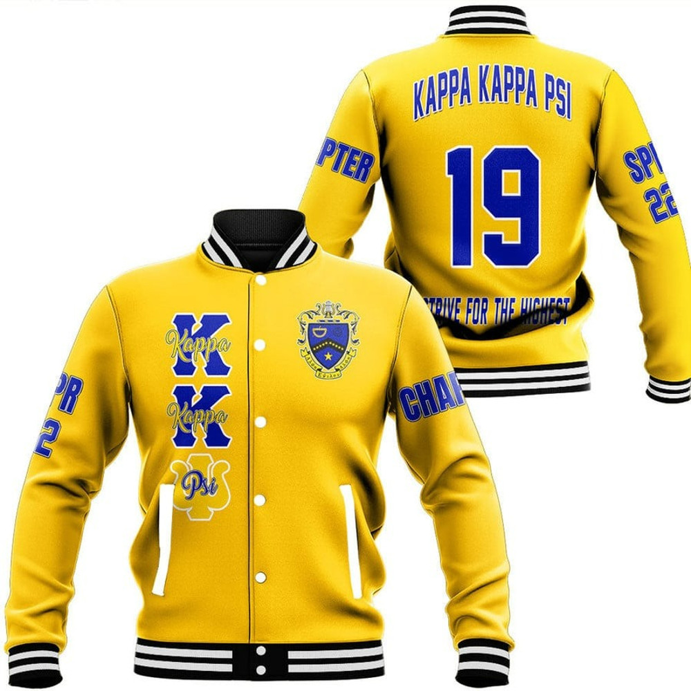 Custom KKP (Yellow) Baseball Jackets, African Baseball Jacket For Men Women