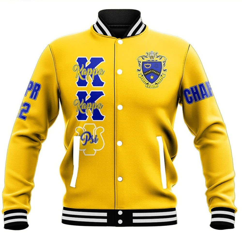 Custom KKP (Yellow) Baseball Jackets, African Baseball Jacket For Men Women