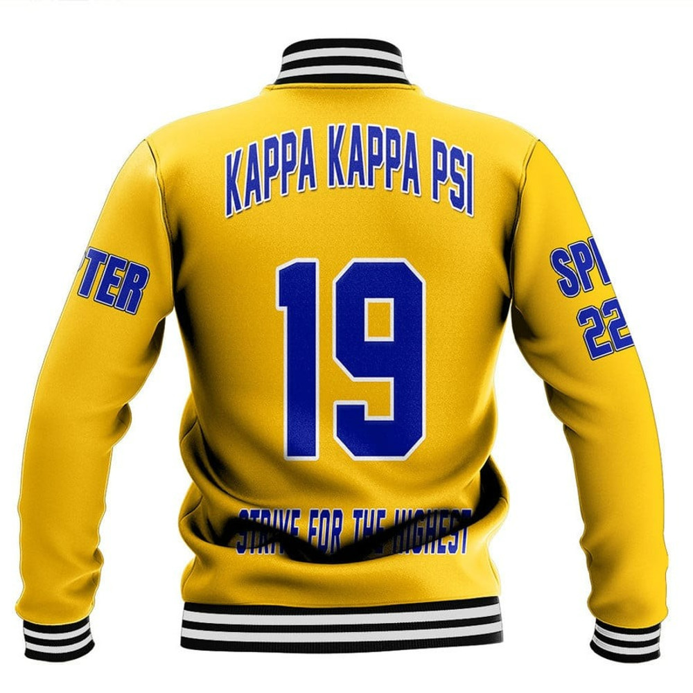 Custom KKP (Yellow) Baseball Jackets, African Baseball Jacket For Men Women