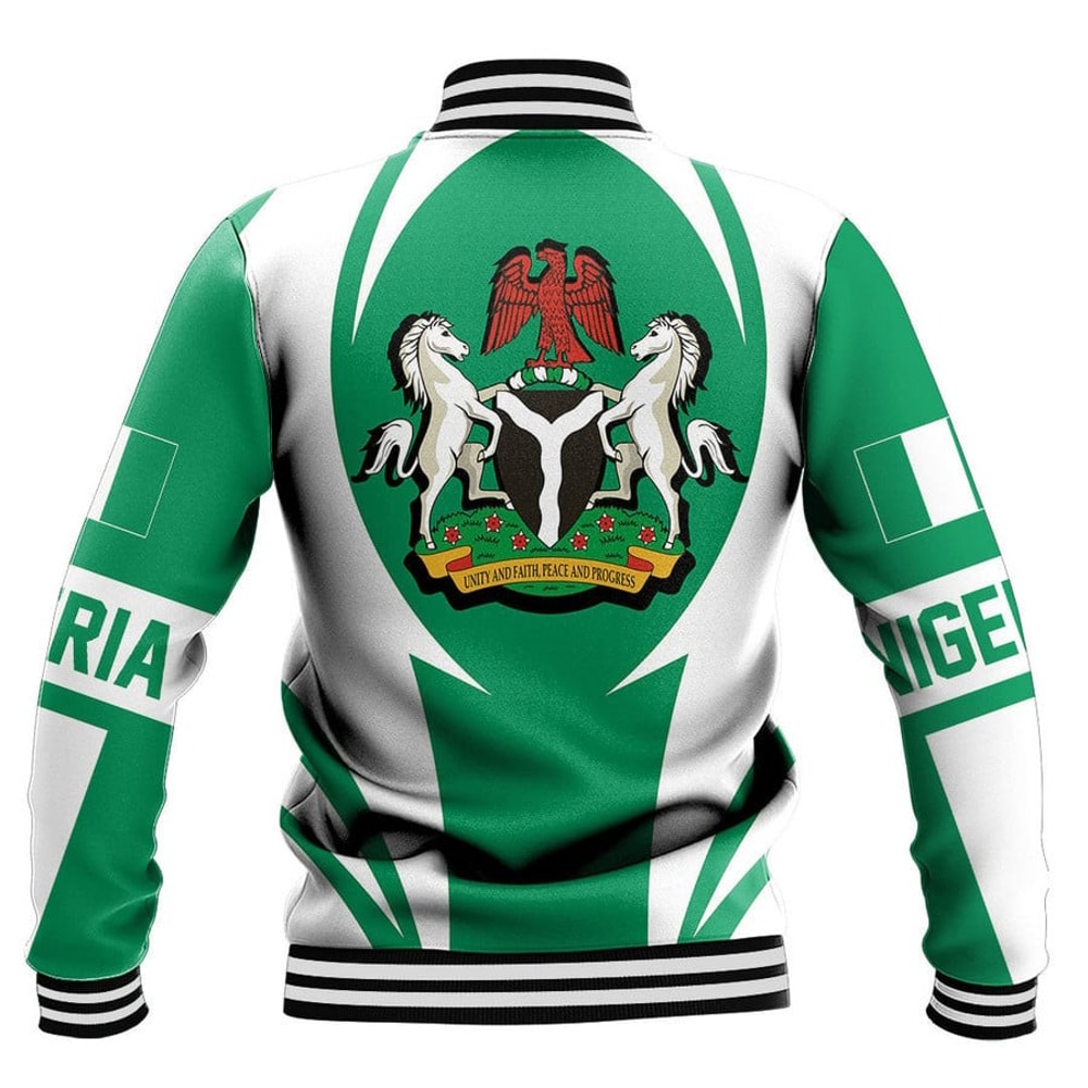 Nigeria Action Flag Baseball Jacket, African Baseball Jacket For Men Women