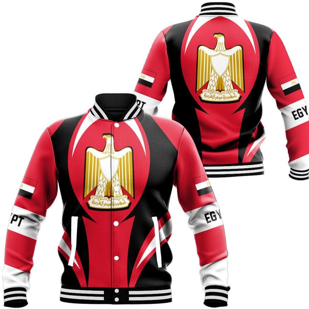 Egypt Action Flag Baseball Jacket, African Baseball Jacket For Men Women