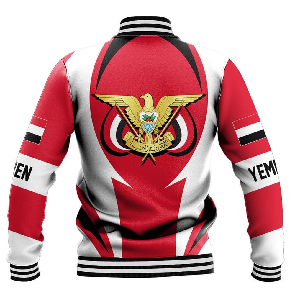 Yemen Action Flag Baseball Jacket, African Baseball Jacket For Men Women