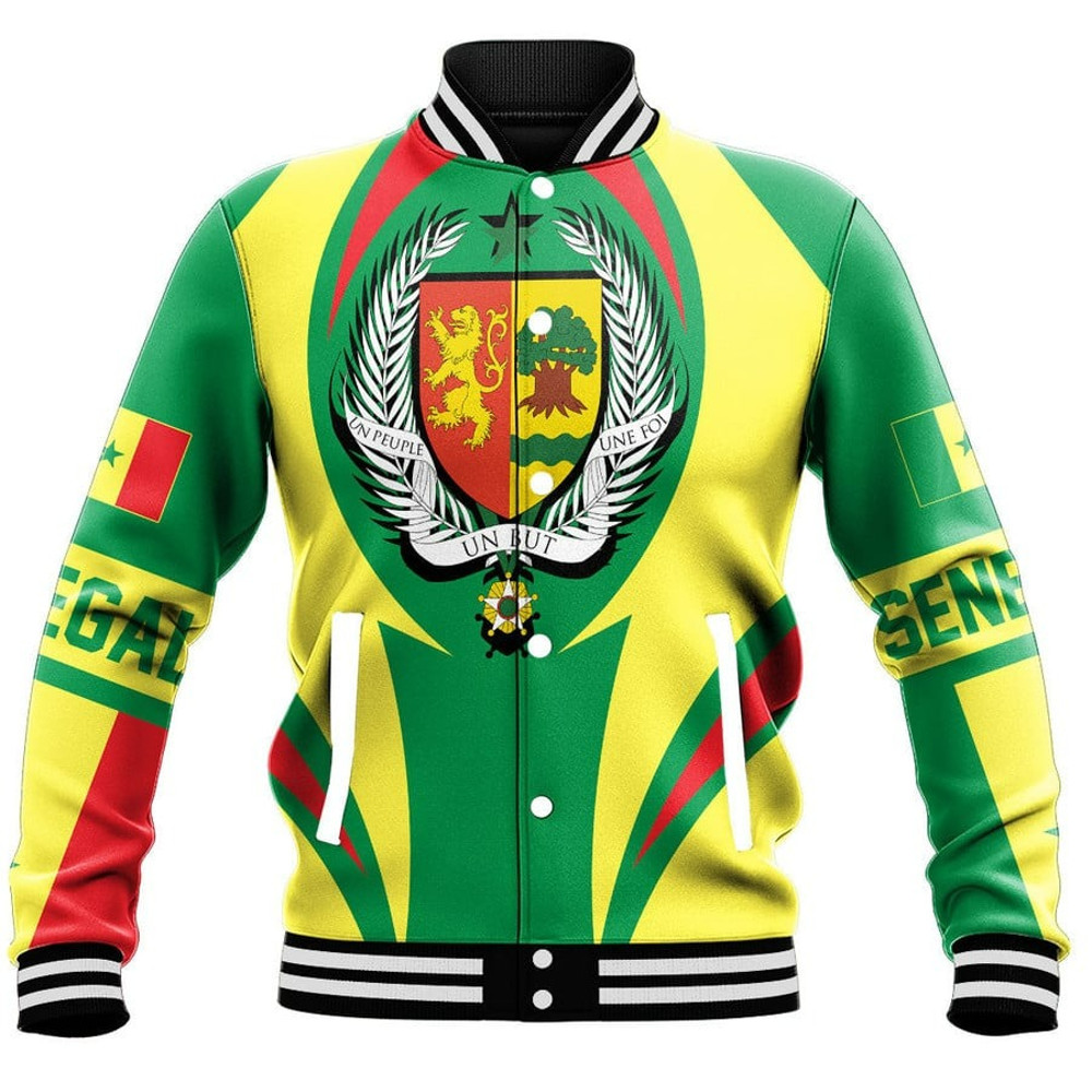 Senegal Action Flag Baseball Jacket, African Baseball Jacket For Men Women