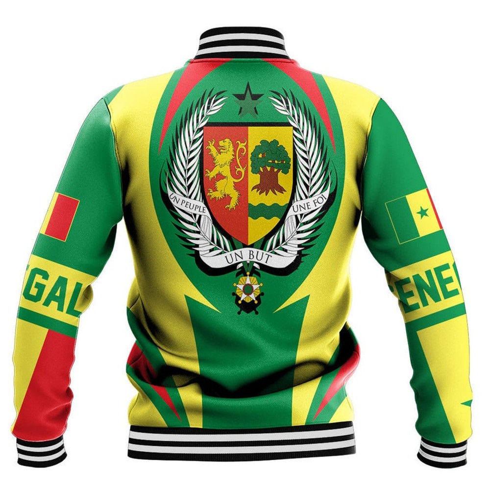 Senegal Action Flag Baseball Jacket, African Baseball Jacket For Men Women