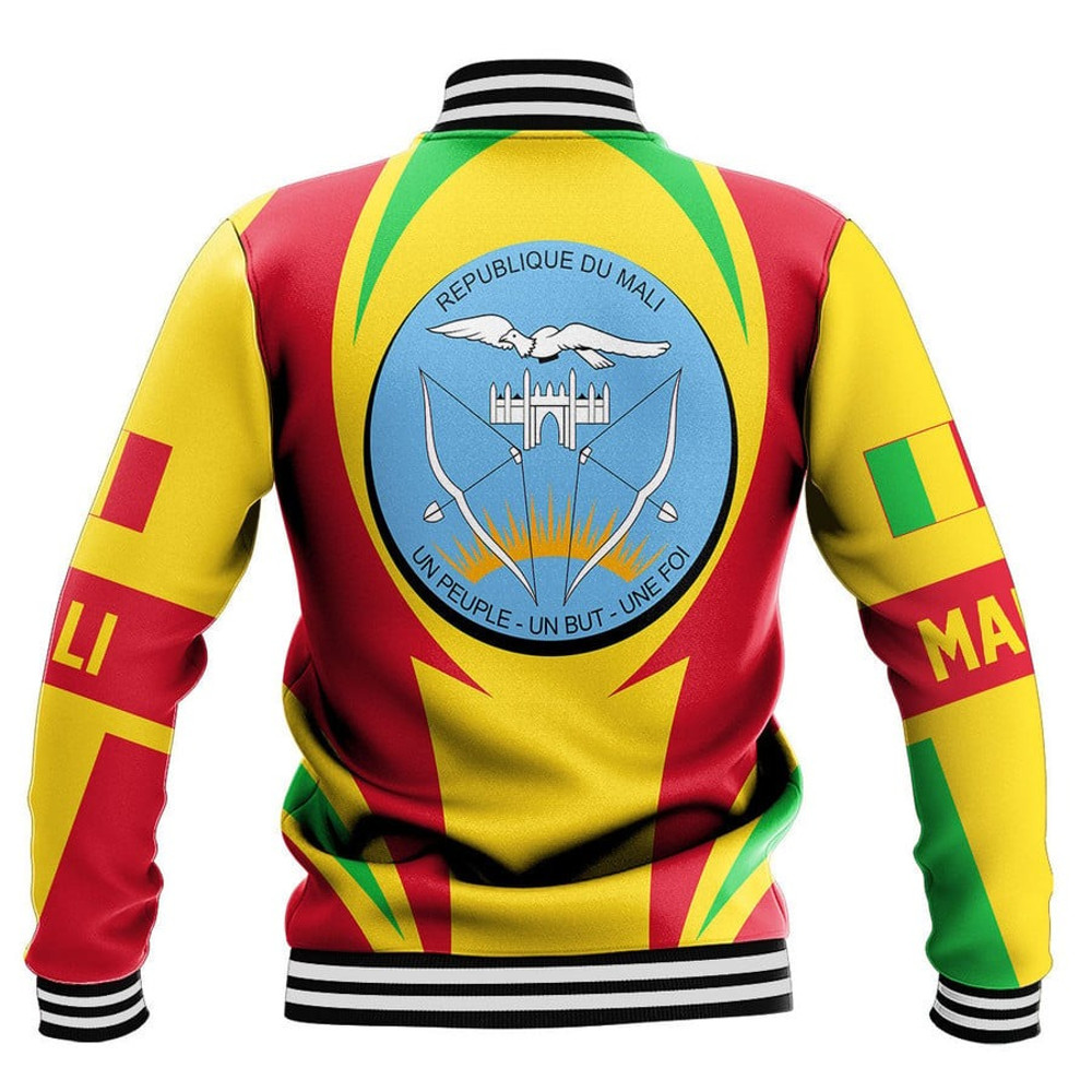 Mali Action Flag Baseball Jacket, African Baseball Jacket For Men Women